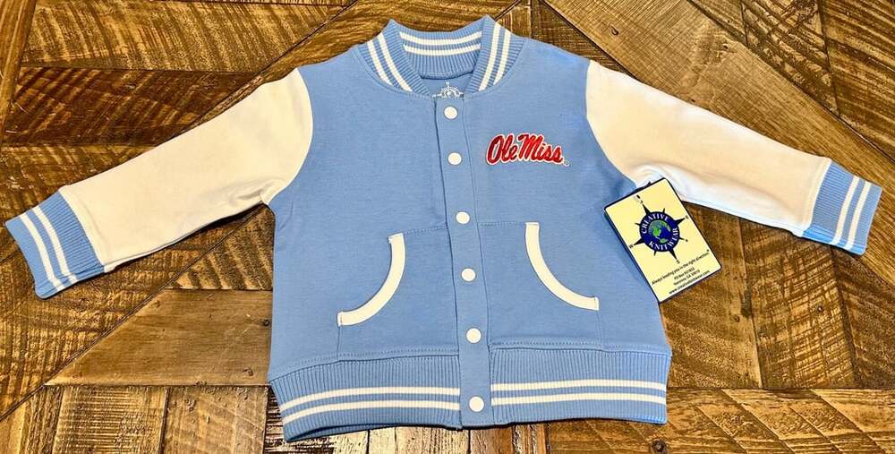 Creative Knitwear Ole Miss Rebels Varsity Jacket Size 6-9 Months NEW